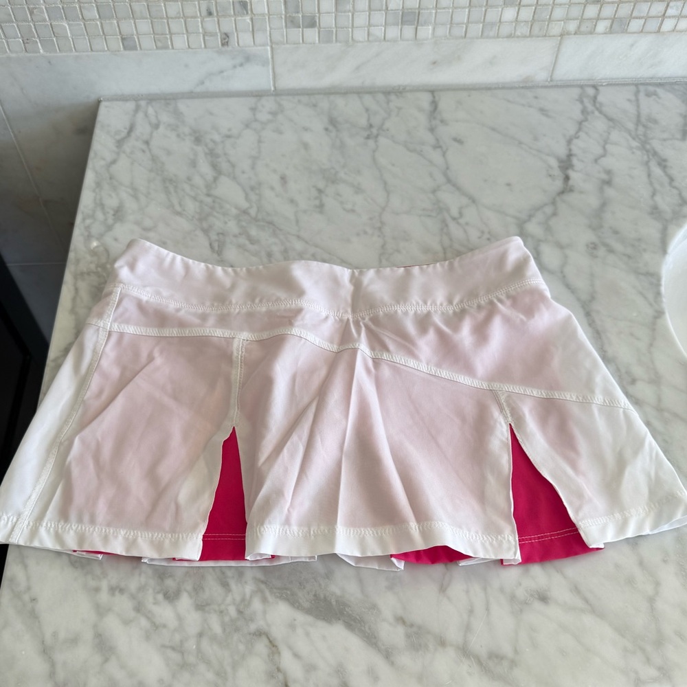Bolle Tennis Skirt, White and pink Size 6